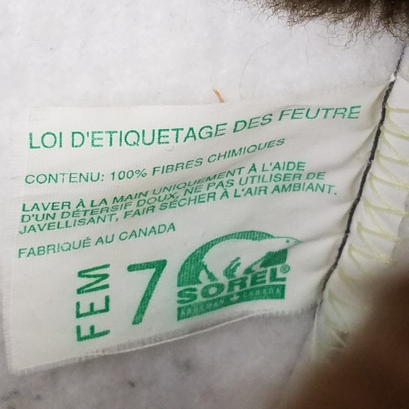 Sorel Badger Womens 7 US WP Winter Snow Duck Boot Made In Canada Leather Lace-up - Picture 13 of 13